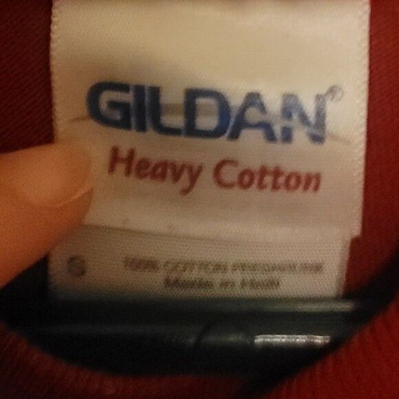 ~ mens red and white State of Indiana outline love it or leave it shirt - Picture 3 of 3